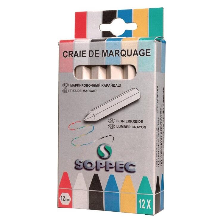Soppec Markierkreide weiss unpapiert (12x) (421100)