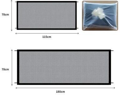 Uplift Picks Portable Dog Safety Gate Mesh Pet Barrier Fence For Stairs And Doorways black 78x100 Cm