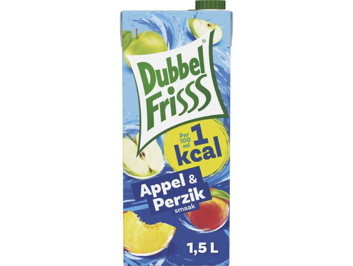 DubbelFrisss Appel Perzik Fruit Frisdrank - 1.5 L