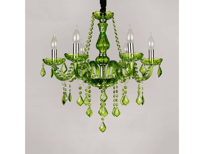 Lustre en cristal vert de luxe, lampe suspendue à bougie, salon, chambre à coucher, villa, hôtel, restaurant, 73 bars, E14