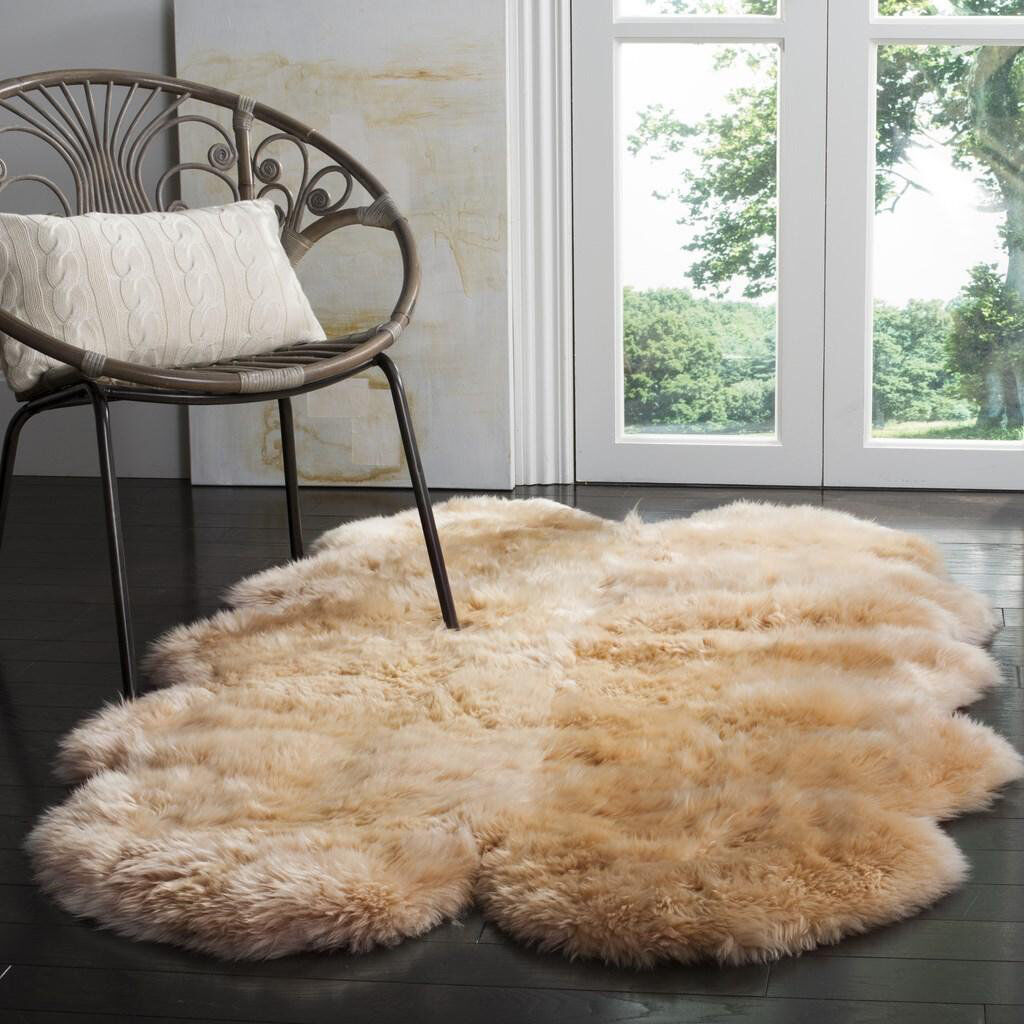 Mercer41 Hereford Sheepskin Area Rug Brown Runner 61 x 183 cm