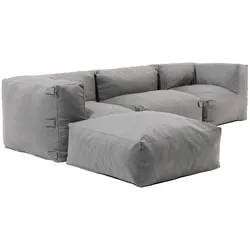 Oviala Business Modulares Eckwohnzimmer mit 4 Sitzen grau