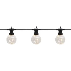 Star Trading LED Lichterkette Outdoor – 10 Kugeln , 100 warmweiße LEDs , 4 ,5 m , IP44 spritzwassergeschützt , 3100K , Stecker – Party & Deko für Garten , Balkon & Terrasse