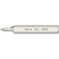 Wera 851/0 Micro Bits für Kreuzschlitzschrauben Phillips-Recess, PH 00 x 30 mm - 05058120001