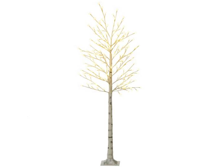 Homcom LED Baum, 180 cm Lichterbaum, Kirschbaum mit 180 LEDs, 3 Helligkeitsstufen, Weiß, Kunststoff, LED integriert, 180 cm, Dekoration, Weihnachtsdekoration, Christbaum & Zubehör