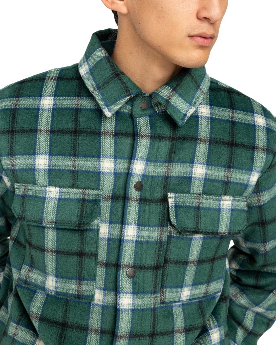 Outdoorjacke ELEMENT "Lodge Check", Herren, Gr. M, grün (dunkelgrün check), Obermaterial: 100% Polyester., Jacken Outdoorjacke dunkelgrün check M