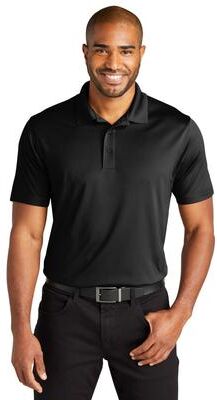 Port Authority K863 C-FREE Performance Polo Shirt in Deep Black size Medium   Recycled Polyester