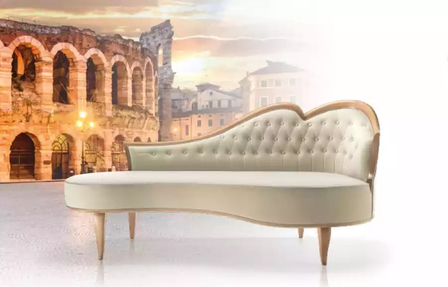 Luxus Chesterfield Chaiselongue Klassieke Designer Stoffen Loungebank