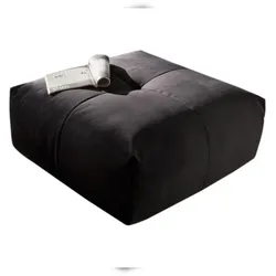 KAWOLA Hocker PALACE Polsterhocker velvet schwarz