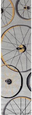 Domani Mohana Grey Bicycle Wheels Area Rug