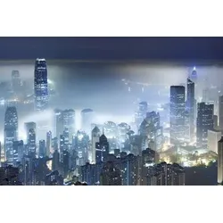 Bild CITY IN THE MIST S (BHT 150x100x3 cm) - bunt - BHT 150x100x3 cm