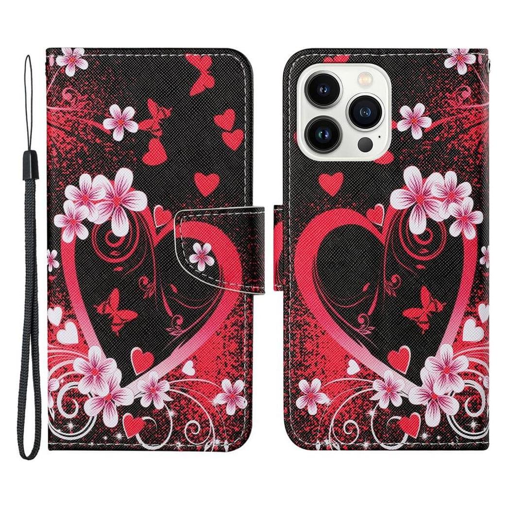 Cover-Discount iPhone 15 Pro Max - Leder Etui Hülle Herz (Apple iPhone 15 Pro Max) (660149626K)