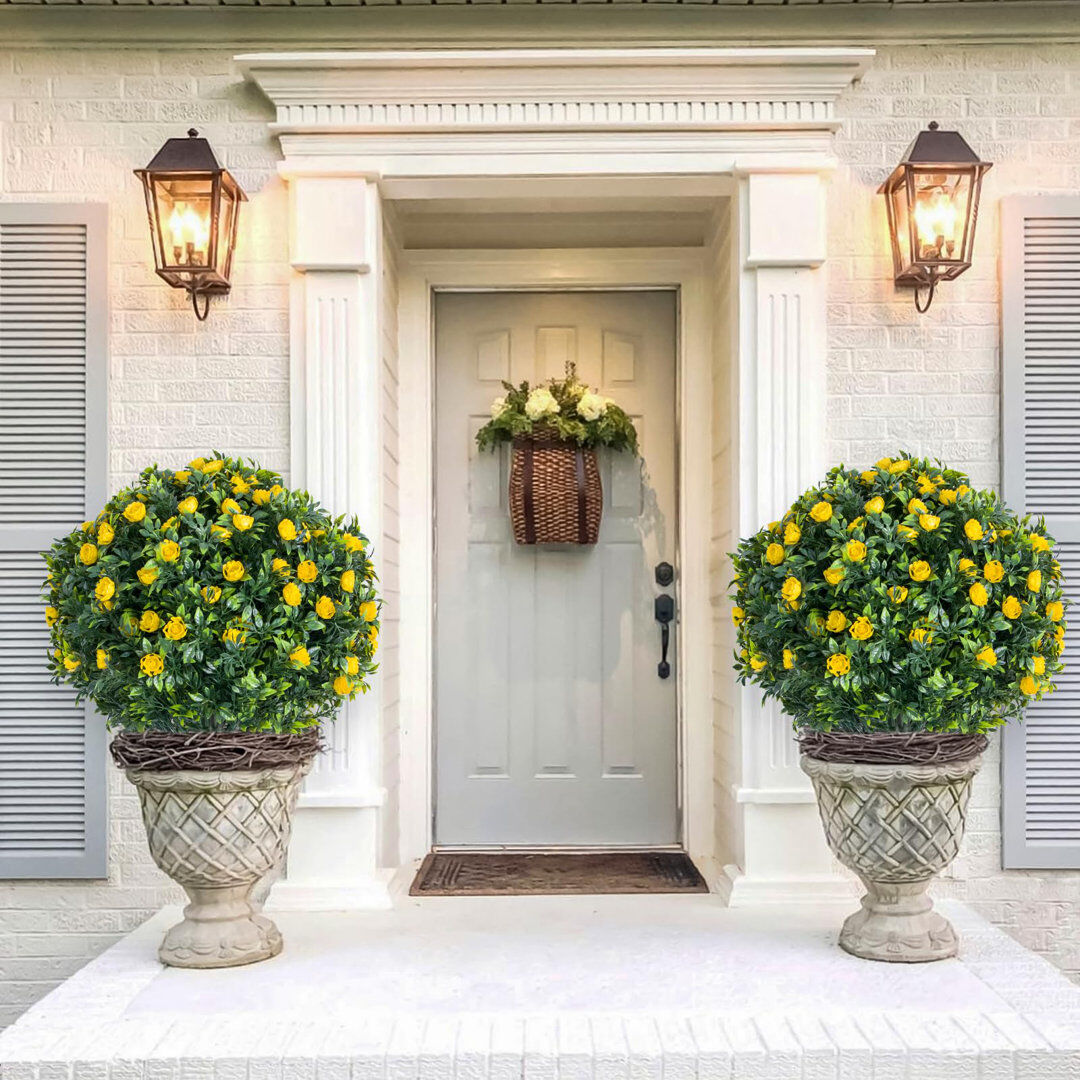 The Seasonal Aisle Faux Plant 2 yellow flowers 60*40cm