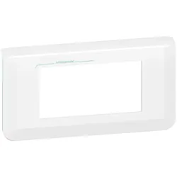 Legrand 078724L Mosaic Rahmen 4-modulig, horizontal, antibakteriell Farbe: Ultraweiß
