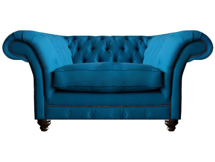 Xlmoebel Chesterfield-Sessel Luxuriöser blauer Sessel im Chesterfield-Design für stilvolles Wohnen (Sessel), Hergestellt in Europa