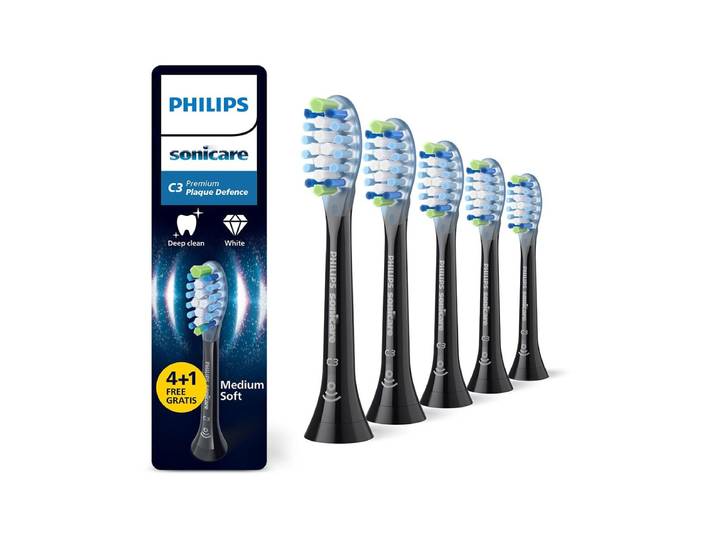 Philips Premium Plaque Defense (C3) 4+1 Pack Ersatzbürsten Schwarz