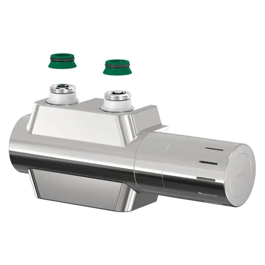 Flamco Ventilarmatur VARIODESIGN verchromt, mit Thermostatkopf und Blende (85058982)