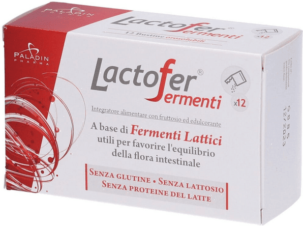 Lactofer Fermenti Integratore Alimentare per l'Equilibrio della Flora Intestinale 12 Bustine