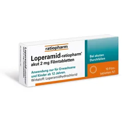 LOPERAMID-ratiopharm akut 2 mg Filmtabletten 10 St
