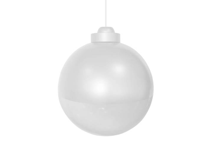 Suspension métal cable globe blanc D35cm