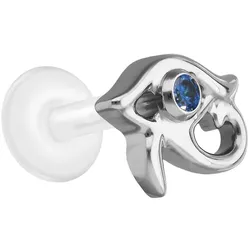 PTFE Labret mit Innengewinde + Titan-Aufsatz AUGE DES HORUS