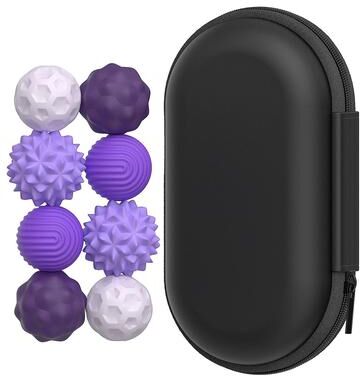 Uplifted Finds Silicone Magnetic Sensory Fidget Balls 8 Pcs Purple