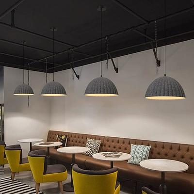 Pendelleuchte E27, Lotusblatt, nordischer Stil, Zement-Hängeleuchte, Retro-Kreativität, Persönlichkeit, höhenverstellbar, Wohnzimmer, Restaurant, Bar, Café, Dekor, Kronleuchter, Grau