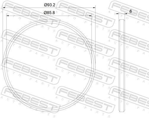 Febest Dichtung, Abgasrohr 16491-001 Für Mercedes Nissan Vag