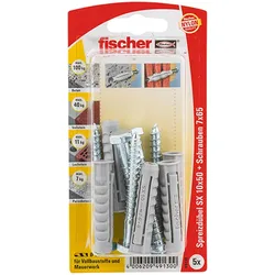 Fischer 5x Dübel SX 10x50 S mit Schraube - 49130 Auslauf