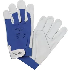 Tecwerk, Schutzhandschuhe, Handschuhe Donau Grösse 8 natur/blau EN 388 PSA-Kategorie II (8)