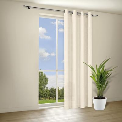 Gardine "Bibiane", beige (natur), B:140cm H:245cm, Polyester, HOME LIVING BY GERSTER, Gardinen, Gardine, SB-Dekoschal "Bibiane" mit Ösen