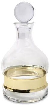 Classic Touch "Wine Decanter with Gold Strip, 10""H"