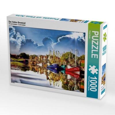 CALVENDO Puzzle Der Hafen Greetsiel | 1000 Teile Lege-Größe 64x48cm Foto-Puzzle für glückliche Stunden