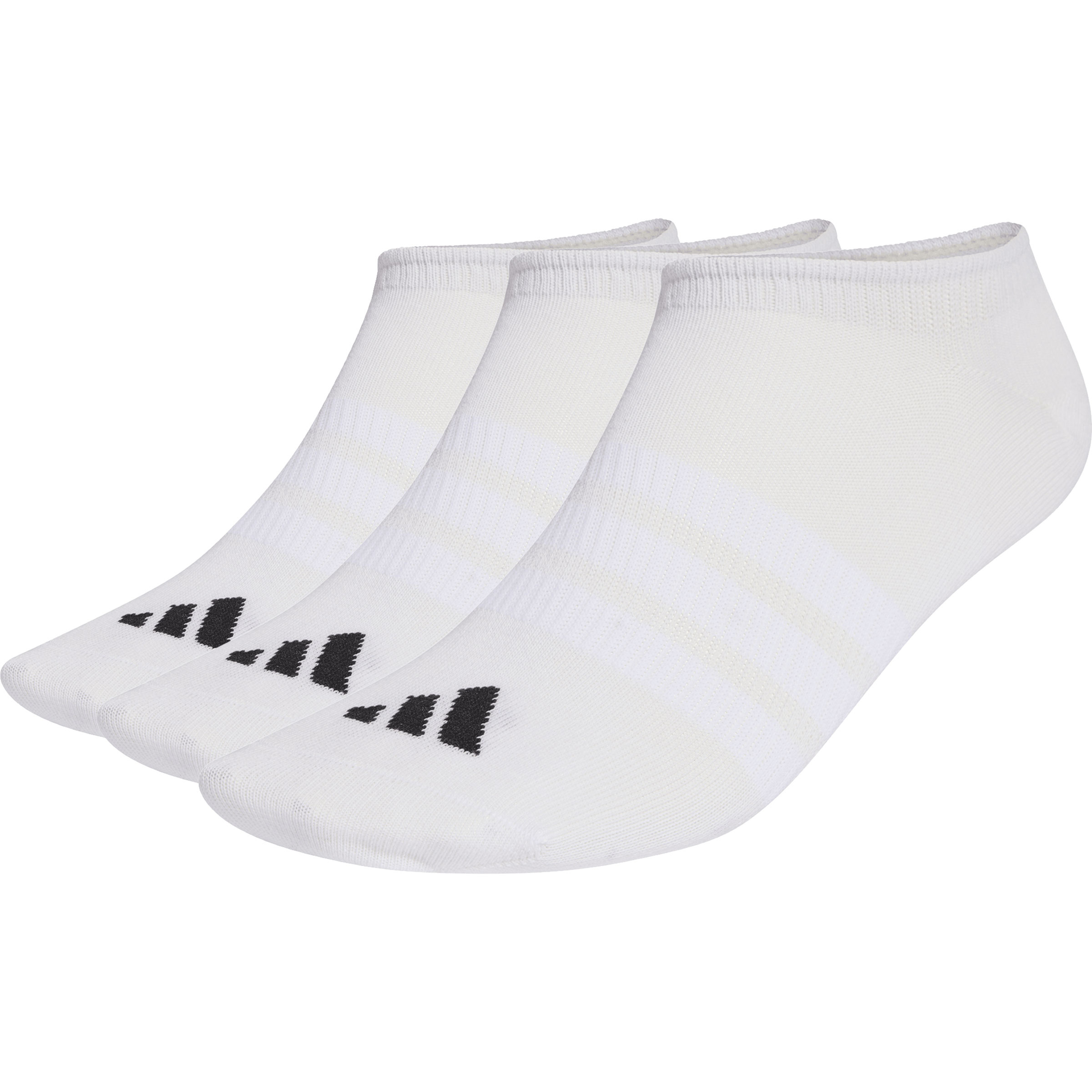adidas Thin&Light No Show 3er Pack Freizeitsocken weiss Größe 46 Lifestyle Hautfreundlich