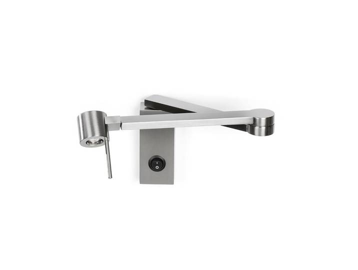 CONTARDI lampe murale applique MANHATTAN avec interrupteur (nickel satiné - Métal)