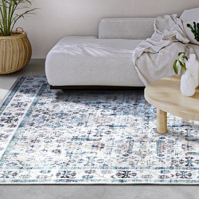 Teppich ELLE DECORATION "Saveh", beige (creme), B:80cm H:5mm L:150cm, Polyester, Teppiche, Teppich, Kurzflor, Anti Rutsch, Vintage, Klassisch, Wohnzimmer, Flur