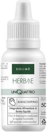 SOLIME' Srl Uniquattro Biancospino 50ml - Integratore Alimentare Liquido per il Benessere Cardiovascolare