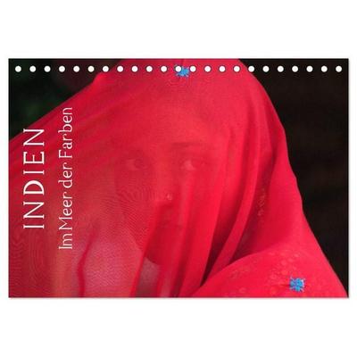 Indien - im Meer der Farben (Tischkalender 2027 DIN A5 quer), CALVENDO Monatskalender