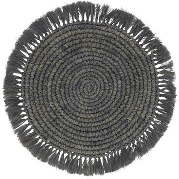 Saro Lifestyle Raffia Design Round Placemats (Set of 4)