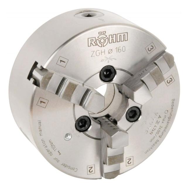 Elmag - RÖHM-Dreibacken Drehfutter DM 160, Kegel 4, DIN 55029 Stahlkörper, Camlock (88941)