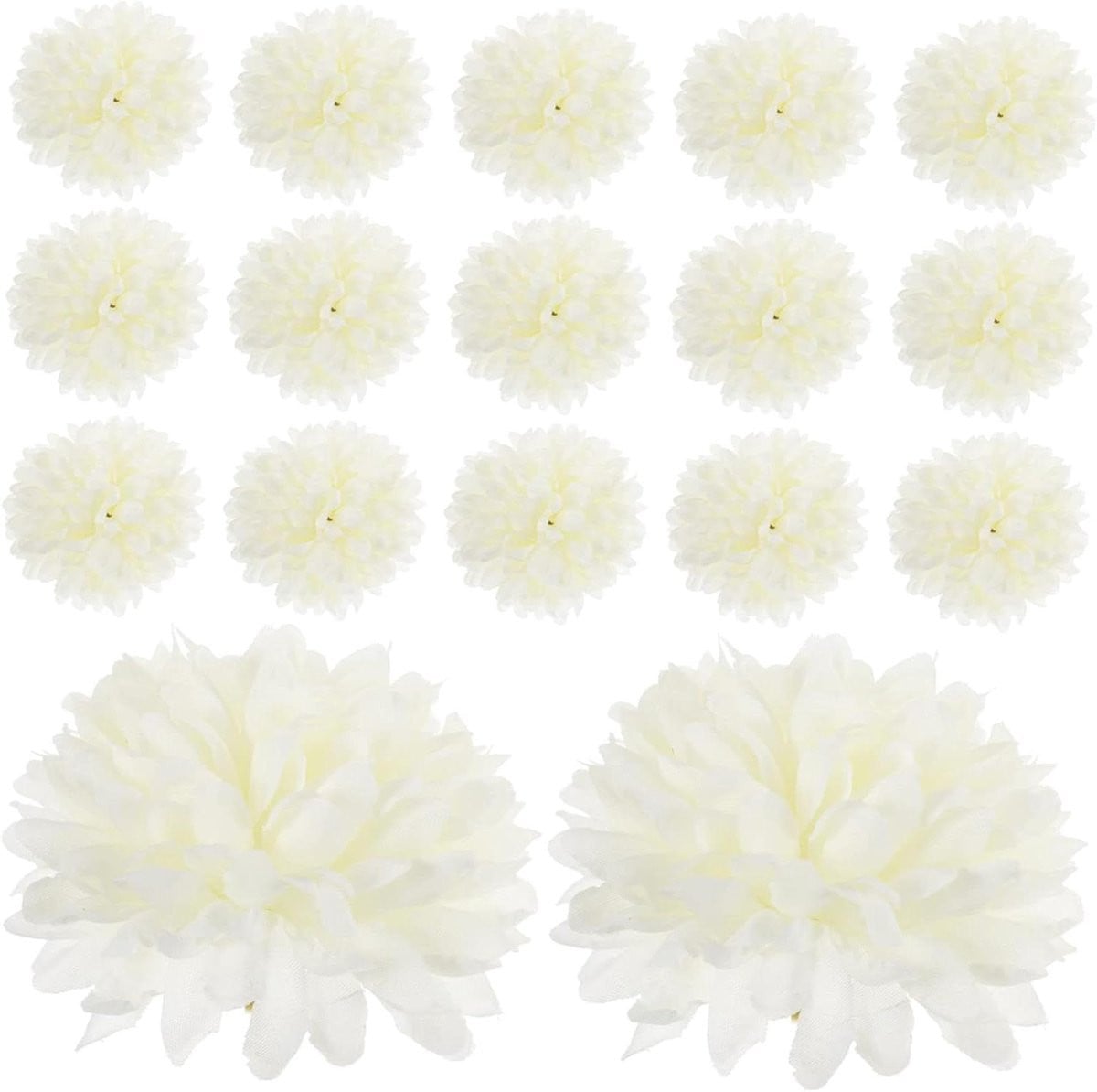 Nep Chrysanten Kunstbloemen Decoratie Ivoor 50 Stuks