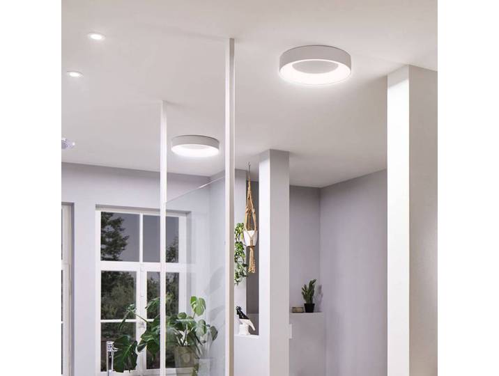 Paulmann Deckenleuchte Casca, dimmbar, weiß / opal, für Badezimmer, Metall, Modern