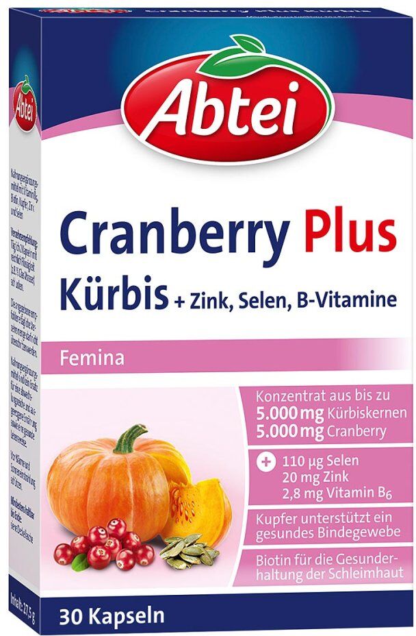 Abtei Kürbis Plus Cranberry Kapseln