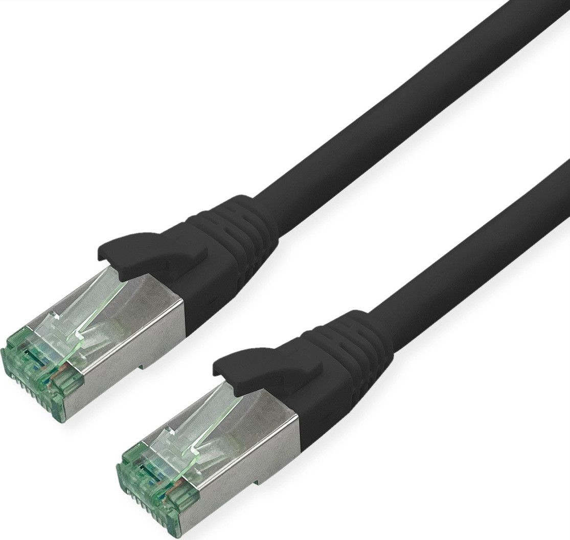 ROLINE RM patchkabel Cat.6A S/FTP (PiMF), zwart, 3 meter