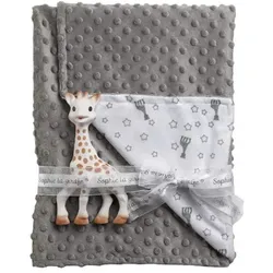 Sophie la Girafe Schmusedecke Grau