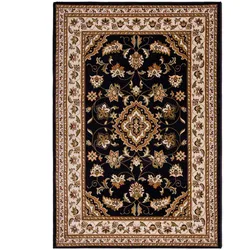 Wohnzimmerteppich Mittelflor GLAZERT Orient Medaillon Polypropylen 200x290 cm Dunkelblau klassisch orientalisch traditionell | Kadima Design