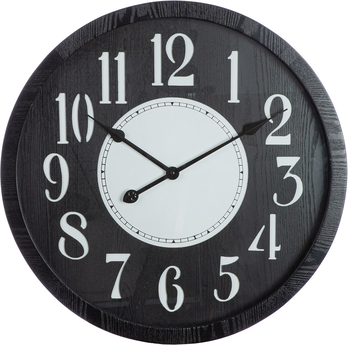 Wanduhr GILDE "Wanduhr rund Chicago", schwarz, B:60cm H:60cm, Wanduhren, Wanduhr schwarz B/H/T: 60cm x 60cm