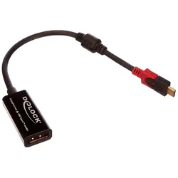 Delock Adapter DisplayPort - USB Type-C 4K/60Hz, schwarz (DisplayPort), Video Adapter, Schwarz