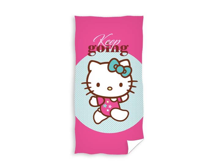 Hello Kitty handdoek keep going 70 x 140 cm