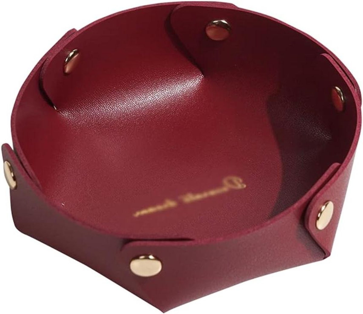 Ronde Valet Tray Opbergdoos Dienblad Rood - 17.5 x 6 cm